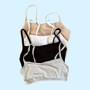 Fruit of the Loom Spaghetti Strap Sports Bra Pack of 4 sz 32/XXS-XS